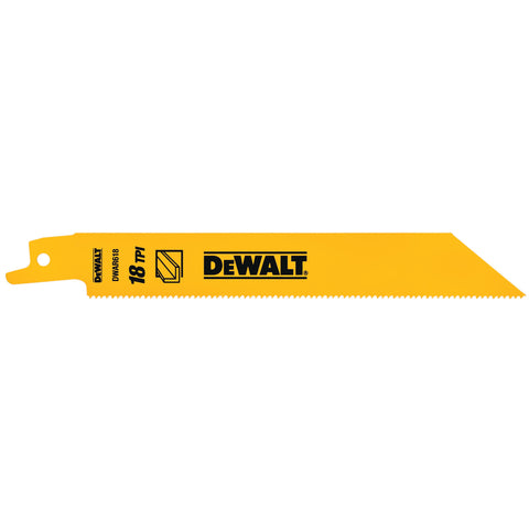 DeWalt 5PK6" 18TPI Recip Blade
