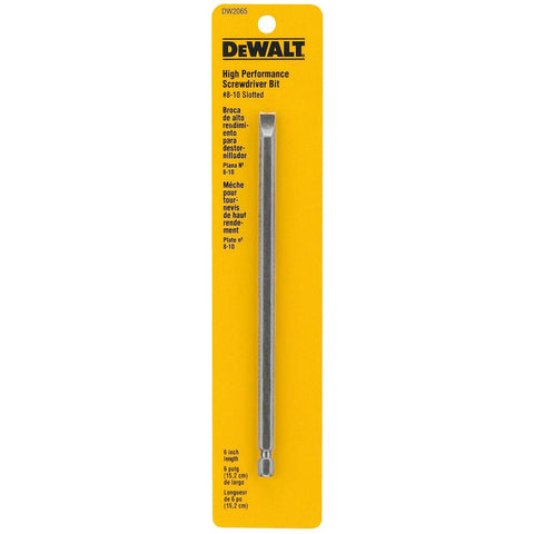 DeWalt Slotted Power Bit #8, 6"