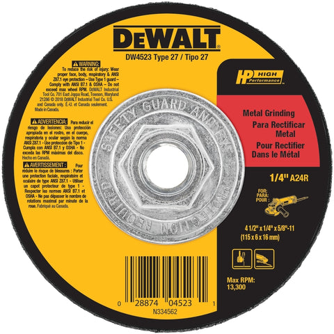 DeWalt 4-1/2x1/4x5/8"-11 Wheel