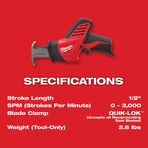 Milwaukee 12V M12 Hackzall Kit