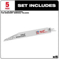 Milwaukee The Wrecker SAWZALL Saw Blades, 9", 8 TPI, 5-Pack