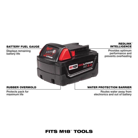 Milwaukee M18 Redlithium Extended Capacity Battery Pack, 18 V