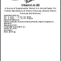 Vitamin A-30 50 lb Bag Cfdva30