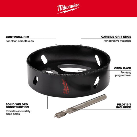 Milwaukee Recessed Light Hole Saw, 4-3/8"