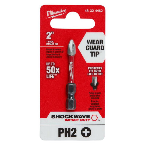 Milwaukee Shockwave Impact Duty Phillips Power Bit, #2, 2"