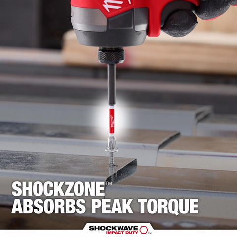 Milwaukee Shockwave Impact Duty Square Recess Power Bit, #3 x 2"
