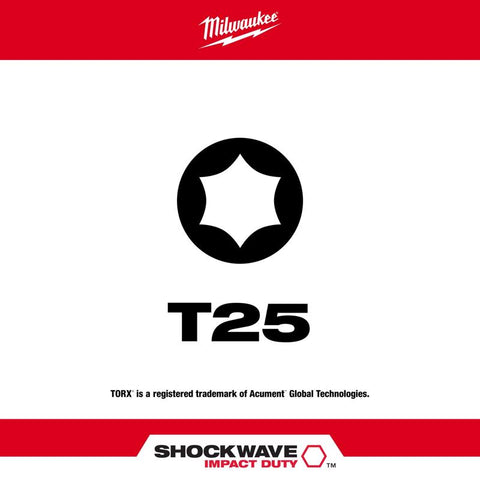 Milwaukee Shockwave Insert Power Bit, 2"