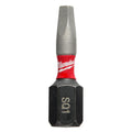 Milwaukee Shockwave Square Recess Insert Bits, 1", #1, 5-Pack