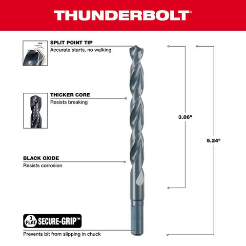 Milwaukee 13/32" BLK Ox Drill Bit