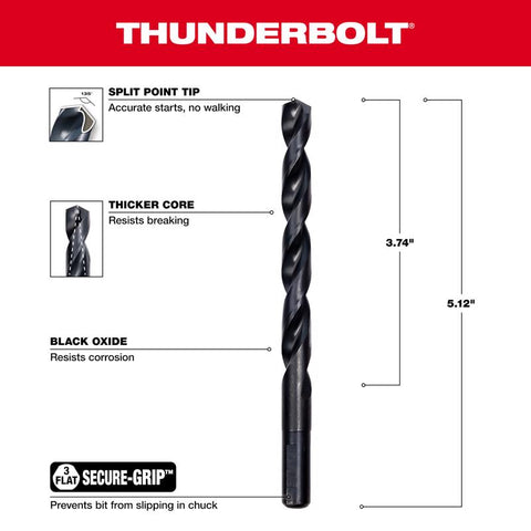Milwaukee 25/64" BLK Ox Drill Bit