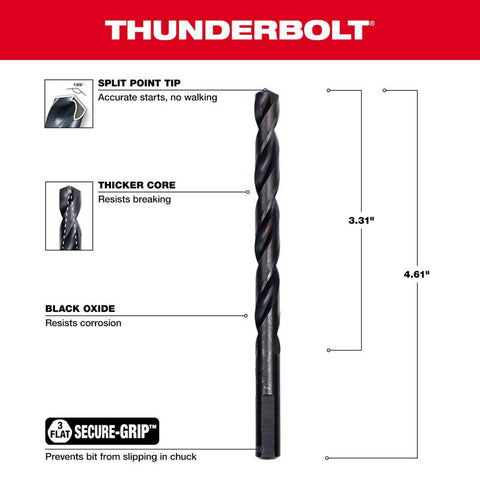 Milwaukee 21/64" BLK Ox Drill Bit