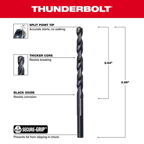 Milwaukee 15/64" BLK Ox Drill Bit