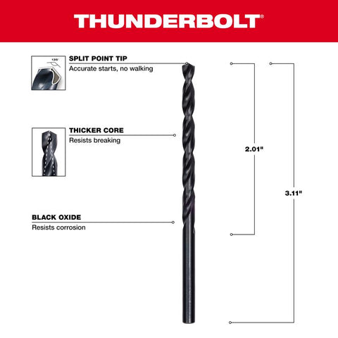 Milwaukee 5/32" BLK Ox Drill Bit