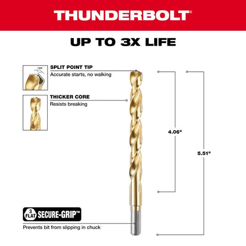 Milwaukee Titanium Drill Bit, 7/16"