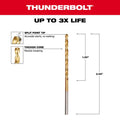 Milwaukee Thunderbolt Titanium Coated Drill Bits, 7/64", 2-Pack