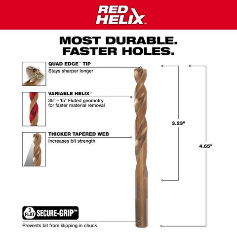 Milwaukee 3/8" Cobalt Drill Bit