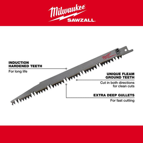 Milwaukee Sawzall Blade, 12" x 3/4" x .049"