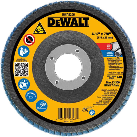 DeWalt 4/1/2x7/8 40G Flap Disc