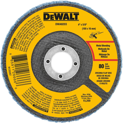 DeWalt Flap Disc, 80 Grit, Metal