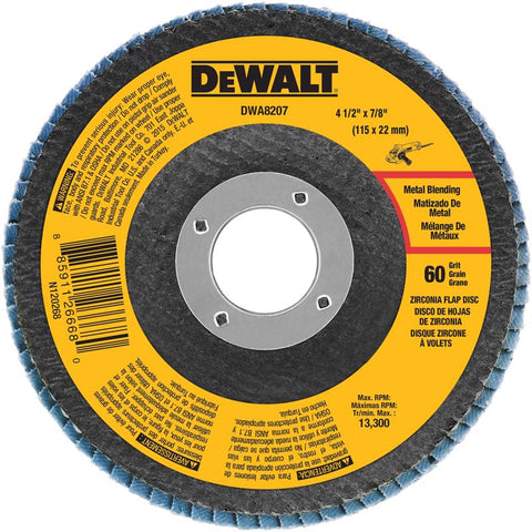DeWalt 4/1/2x7/8 60G Flap Disc