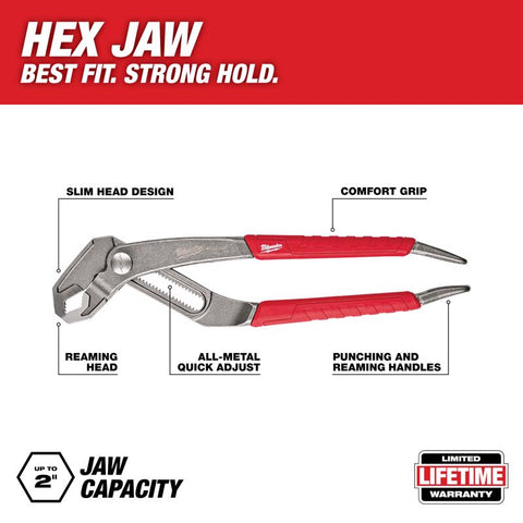 Milwaukee 10" Hex Jaw Pliers