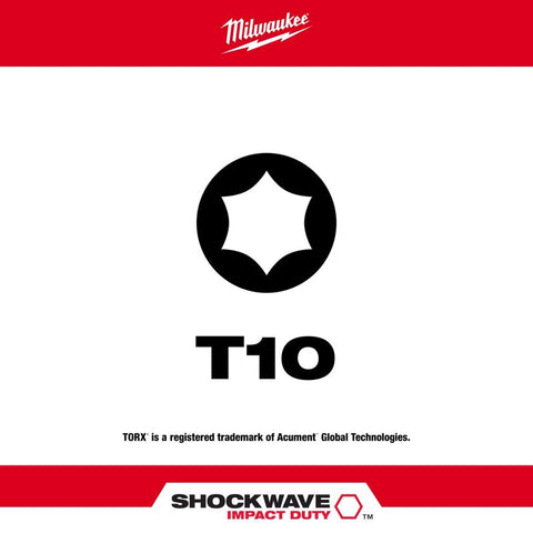 Milwaukee Shockwave Impact Duty Torx Power Bit, 2"