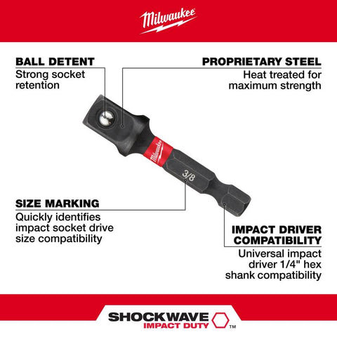 Milwaukee 3/8" Socket Adapter