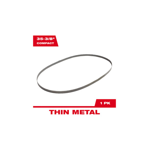 Milwaukee 18-TPI Compact Portable Band Saw Blade 35-3/8"x1/2"x0.020"