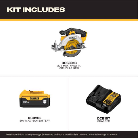 DeWalt 20V 6-1/2" Circ Saw Kit
