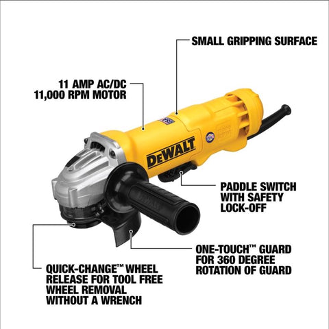 DeWalt 4-1/2" SM ANG Grinder