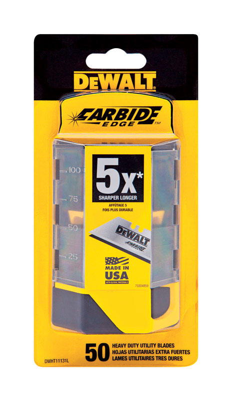 DeWalt Carbide Utility Blade, 50/Pack