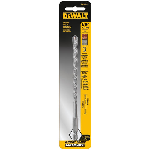 DeWalt Impact Ready Rotary Masonry Bit, 3/16"
