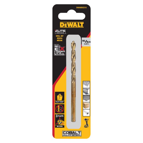 DeWalt Cobalt Split Point Tip Drill Bit, 15/64"