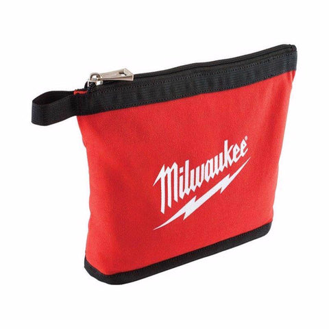 Milwaukee Black Zipper Pouch, Red