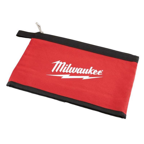Milwaukee Black Zipper Pouch, Red