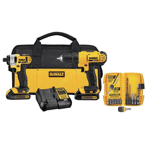 DeWalt Cordless Compact Driver & Impact Driver Kit, 20 Volts