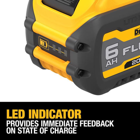 DeWalt Flex Volt Lithium-Ion Battery, 6.0 Ah, 20/60V