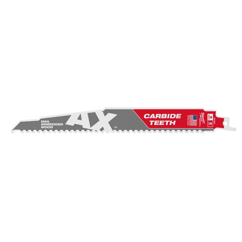 Milwaukee 48-00-5221 The AX Sawzall Reciprocating Saw Blade, 9", 5 TPI