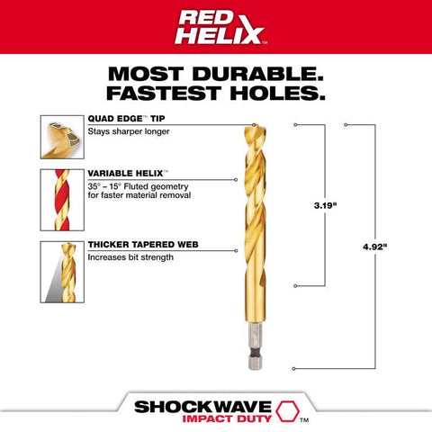 Milwaukee Shockwave Impact Duty Hex Shank Drill Bit