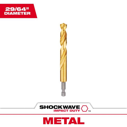 Milwaukee Shockwave Titanium Hex Drill Bit, 29/64"