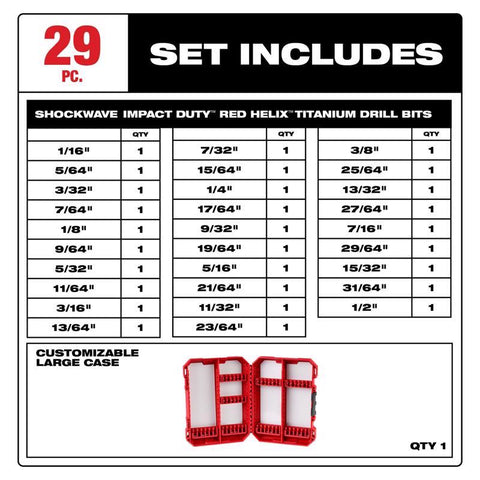 Milwaukee Drill Bit Set 29p Titn