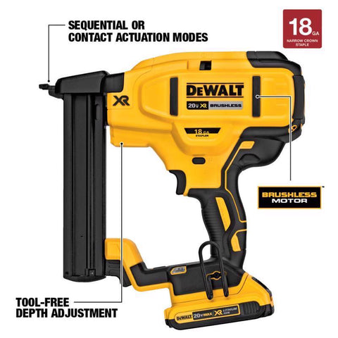 DeWalt 20V 18GA Crown Stapler