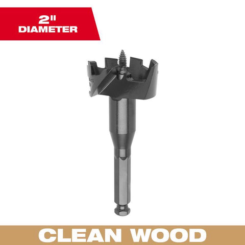 Milwaukee 48-25-2002 Self Feed Drill Bit, 7/16" Hex, 2" diameter