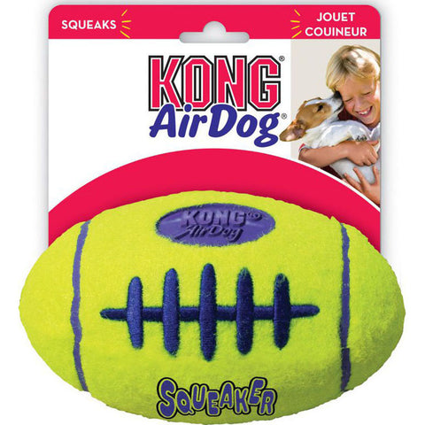 Kong Airdog Squeaker Football LG Yellow