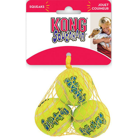 Kong Squeakair Ball sm-3 PK Yellow