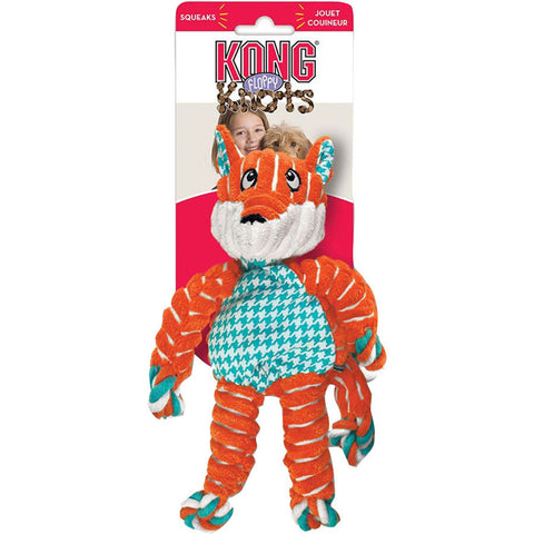 Kong Floppy Knots Fox Md/lg Orange