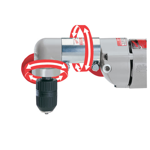 Milwaukee D-Handle Right Angle Drill, 1/2"