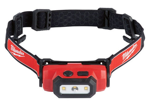 Milwaukee TRUEVIEW USB Rechargeable Hard Hat Headlamp, Black & Red