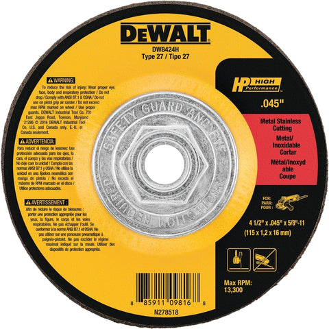 DeWalt MTL C/O Wheel 4.5x5/8