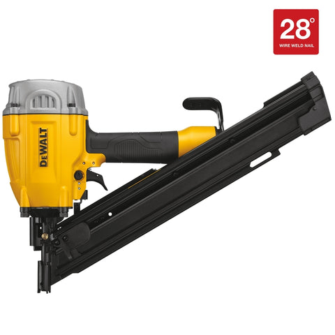 DeWalt 28-Degree Wire Weld Framing Nailer, 70 - 120 PSI
